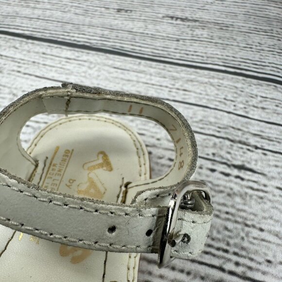 Taps Floral Sandals Infant Size 11 Baby Hook & Loop Play Dress Shoes - White - Picture 8 of 8